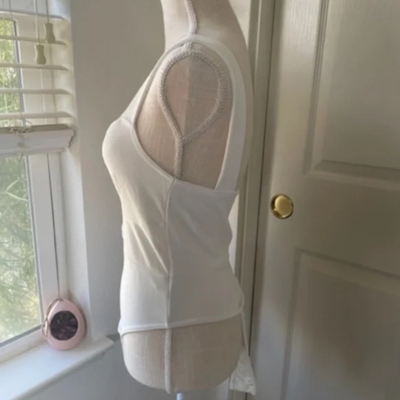 Boohoo | White Hook & Eye Sleeveless Corset Bodysuit, Size 6 - Picture 7 of 11